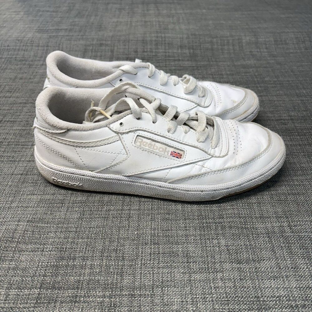Women's Reebok Club C 85 Athletic Shoes Sneakers White/Gum BS7686 Size 6.5